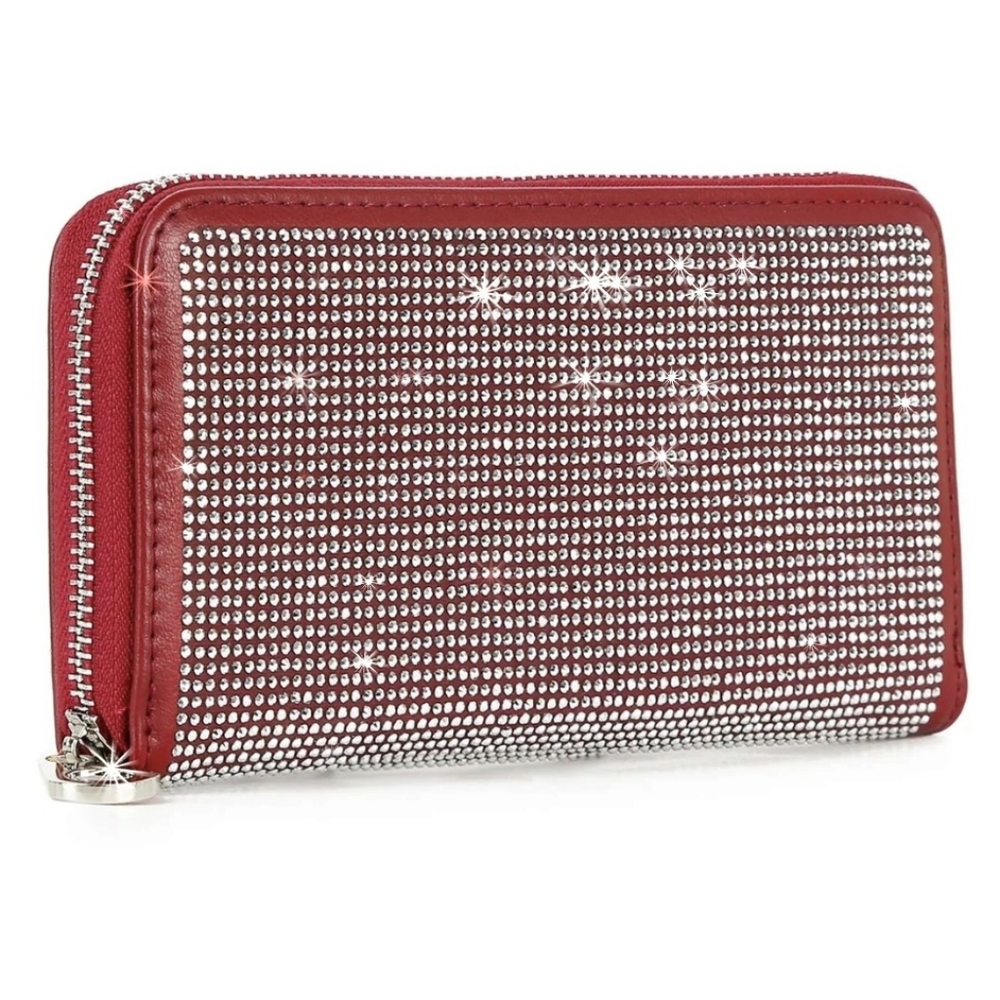 SALE Stunning Rhinestone Bling Red Wallet